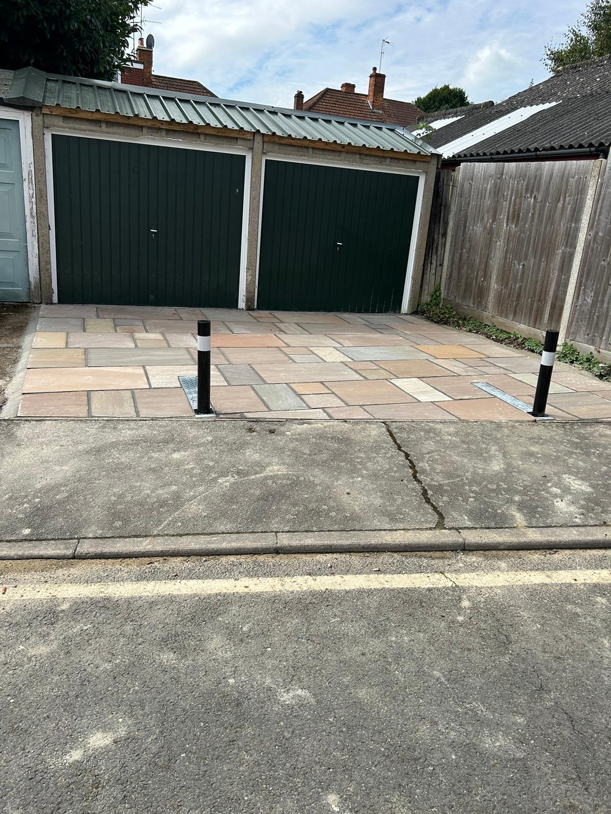 Block-paved driveway